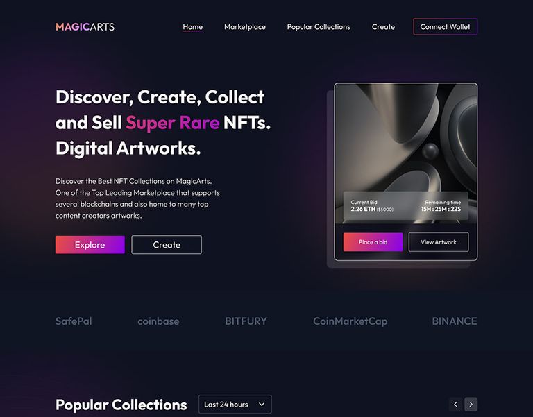 MagicArts NFTs Landing Page — cover